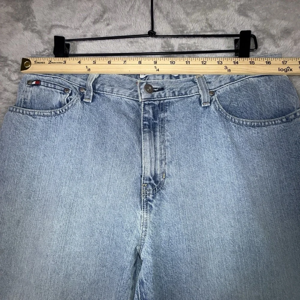 Tommy Hilfiger Jeans Relaxed Straight Leg‎ Women's 34x30 Blue Denim Vintage